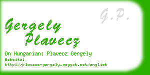gergely plavecz business card